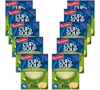 Instant Soup Bundle with Batchelors Cup a Soup Cheese & Broccoli 4 Sachets 92g - 10 Pack | Instant Cheese & Broccoli Soup, Low In Fat & Sugar, Suitable for Vegetarians.