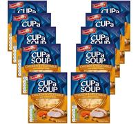 Instant Soup Bundle with Batchelors Cup A Soup Chicken & Vegetable with Croutons 110g - 10 Pack | Low In Fat and Sugar, No Artificial Food Colours.