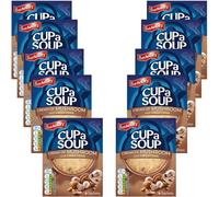 Instant Soup Bundle with Batchelors Cup A Soup Cream Of Mushroom with Croutons 96g - 10 Pack | Instant Mushroom Soup with Croutons, Low In Fat and Sugar, Suitable For Vegetarians.