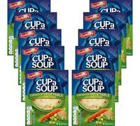 Instant Soup Bundle with Batchelors Cup A Soup Cream of Vegetable with Croutons 122g - 10 Pack | Suitable For Vegetarians, Low In Fat and Sugar.