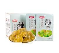 Instant spicy flammulina velutipes, crispy bamboo shoots, red oil pickled vegetables, shredded kelp kimchi, side dishes, healthy vegetable salad snack, chili sauce (Lettuce slices 26g,10 packs)