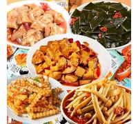 Instant spicy flammulina velutipes, crispy dried radish, lotus root and kelp slices, mixed flavored kimchi, pickled vegetables, side dishes, healthy vegetarian salad (40 packs,Mixed flavor)