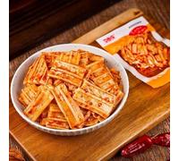 Instant spicy Liangpi noodles, spicy and hot gluten, ready-to-eat crispy konjac 14g/bag, classic snacks, vegetable, cold rice noodles, Chinese latiao, convenience food (Barbecue flavor,100 bags)