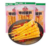 Instant spicy red oil bamboo shoots, crispy bamboo shoots, Bamboo shoot slices, bamboo shoot tips Spicy strips, Hand-peeling bamboo shoots,Vegetable pickles，snack (Spiciness,3 bag)