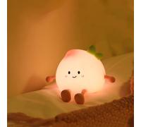 Instant Star Show Little Peach Night Light Cute Eye Bedside Baby Feeding Bedroom Sleeping Companion Lamp Cartoon Led Light (12.7x11.8x9.8cm)