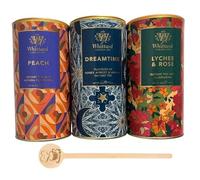 Instant Tea Set - Peach, Dreamtime & Lychee Rose Flavoured Tea (3 x 450g) + Wooden Stirrer - Sweet Iced & Hot Drink Selection Bundle By ECLECTUS