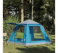 Instant Tent with Rainfly, 3-Person Quick-Release Camping Shelter, Blue 185T Polyester, UV Resistant for Outdoor Adventures