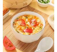 Instant vegetable Soup,Wild green Wakame,tomato soup,Seaweed,Corn,Mushroom,fresh vegetables,6g/bag,No GMO,Healthy Nutritious soup,Variety Flavor,Ready-to-Eat Breakfast (Tomato soup,5bag)