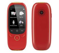Instant Voice Language Translator Device, Mini Handheld Two Way WiFi Translator, Support Multi- Languages, for Learning Travel Business,White (Red),Red