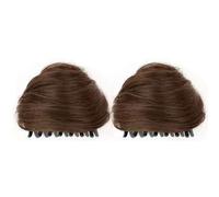 Instant Volume Hair Bun Pieces Soft Smooth Extensions Realistic Messy Cat Ears Piece Easy to Wear Adjustable for Head Lightweight Convenient Light Brown