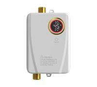 Instant Water Heater 3KW 220V Tankless Hot Water Heater with LCD Display for in-Line Sinks, Under Sink Water Heater (White)