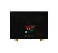 Instant Water Heater Bathroom Kitchen Wall Mounted Electric Water Heater LCD Temperature Display with Remote Control(5500W Black)
