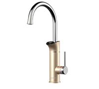 Instant Water Heater Tap, 3200W 220V Electric Hot Water Tap, LED Digital Display Kitchen Tap, Kitchen Mixer Tap, Tankless Fast Heating Tap 360°,Gold