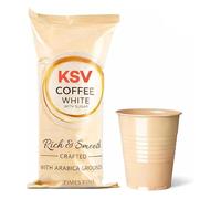 Instant White Coffee | In Cup Vending Machines | Camping | Travel | 73mm | INCUP KLIX Drinks (WHITENER + SUGAR - 25 CUPS (1 SLEEVE)