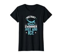 Instant Winter Swimmer just add Ice Value Graphic T-Shirt, Women, Black, M