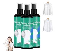 Instant Wrinkle Releaser Spray, 100ml Clothing Crease Release Spray, No Iron Sprays, Smooths Creases in Seconds, No Ironing Required, Easy to Use, Suitable for Shirts, Dresses, Travel and Work (3PC)