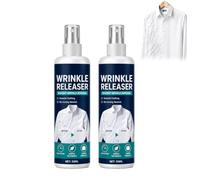 Instant Wrinkle Releaser Spray, Fabric Refresher & Wrinkle Release Spray, No Iron Fabric Smoothing Agent, Reduces Creases on Shirts, Dresses, Bedding and Curtains, Travel Friendly, 50ml (2pcs)