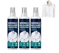 Instant Wrinkle Releaser Spray, Fabric Refresher & Wrinkle Release Spray, No Iron Fabric Smoothing Agent, Reduces Creases on Shirts, Dresses, Bedding and Curtains, Travel Friendly, 50ml (3pcs)