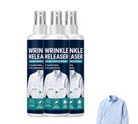 Instant Wrinkle Releaser Spray - Smooths Creases in Seconds, 100ml Wrinkle Crease Release Spray, No Ironing Required & Easy To Use, Fast-Acting Anti Crease Sprays for Home or Travel (3Pcs-)