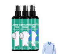 Instant Wrinkle Releaser Spray - Smooths Creases in Seconds, 100ml Wrinkle Crease Release Spray, No Ironing Required & Easy To Use, Fast-Acting Anti Crease Sprays for Home or Travel (3Pcs-A)