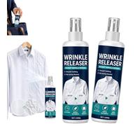 Instant Wrinkle Releaser Spray - Smooths Creases in Seconds, No-Iron Crease Remover for Clothes, Travel-Size Fabric Care for Business Attire & Casual Wear, Static-Free & Odor-Fighting Mist (2, Pcs)