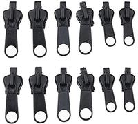 Instant Zipper, Zipper Repair, Fix Zip Puller, Fix Zipper Removable Rescue Replacement, Zipper Repair Kit Universal Metal Zips Replacement Accessories (12pcs)