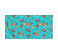 INSTANTARTS Capybara Summer Beach Towels for Kids Cute Soft Fluffy Travel Bath Spa Towels Microfiber Comfortable Swim Surfing Towel