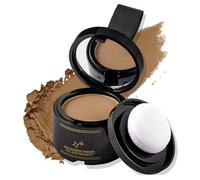 Instantly Hairline Powder,Light Brown Root Touch Up,Hairline Powder with Mirror,Soft Puff & Sweatproof,Cover Thin Hair,Men Roots Concealer for Beard Line Eyebrow