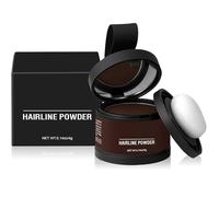 Instantly Hairline Powder & Root Touch Up, Waterproof & Windproof Hair Concealer, Instant Hair Loss Concealer Thinning Hair for Receding Hairlines Professional With Mirror & Puff (Dark Brown)
