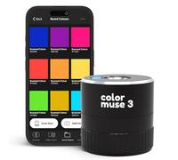 Instantly measures the color and luster of the material. Smartphone Compatible Color Muse 3