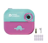 Instantly Print Camera For Kids 48MP Double Lens Photo 16X Zoom Rechargeable 8 Hours Play Time ABS Anti Drop Designs Memory Card Slot Long Battery Life Children's Camera Toy