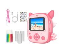 Instantly Print Camera for Kids with 3Roll Photo Paper Silicone Animal Design 1080P Video Double Lens Travel Friendly 48MP Kids Instantly Print Camera with Paper