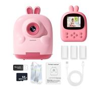 Instantly Print Digital Camera For Kids With 1080P Video 64G Creative Doodles Functionality Educational Toy Kids Instantly Print Camera