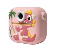 Instantly Print Kids Camera With Dinosaur Silicone Case 2.4Inch Screen Rechargeable Battery Builts In Gaming Music Player Children's Digital Camera With Photo Printing