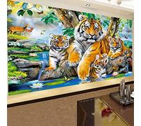 Instarry 5D Diamond Painting Large Size Full Drill Tiger Crystal Cross Stitch Home Decor Craft Kits 47.2x19.7 inch