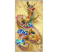 Instarry 5D DIY Diamond Painting Kits Large Size Full Drill Chinese Dragon Rhinestone Cross Stitch Wall Pictures Art Set 33.9x19.7 inch