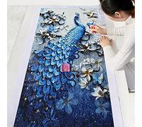 Instarry DIY 5D Diamond Painting Set Full Drill Diamond Peacock Mosaic Crystal Embroidery Wall Decor Art Craft Kits 19.7x32.3 inch