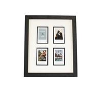 Instax Film Float Frame - Suits Four Instax Minis | Wooden Photo Frame showing the entire Photo, including border. Selection of Colours. (Black)