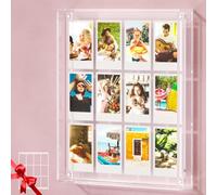 Instax Frame Compatible with Fujifilm Mini 13/12/41/99/EVO Films | 2x3 Mini Picture Wall Frame 9.9" x 12.5", Polaroid Collage Photo Frame, Acrylic Tabletop Floating Pressed Flower Art Display