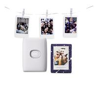 INSTAX Limited Edition LINK 2 portable smartphone printer with photo album and LED display lights, mini film format, Clay White