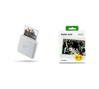 instax LINK WIDE smartphone printer, Ash White WIDE film 50 shot pack