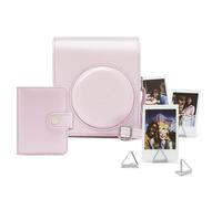 instax mini 13 instant camera Accessory kit containing, ready to shoot camera case, mini album and photo clips, Candy Pink