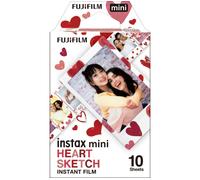 INSTAX Mini Hearts Instant Film - 10 Shot Pack, Patterned