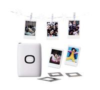 Fujifilm Instax Mini Link 2 Mobile Photo Printer, Clay White, Limited Edition Bundle with Photo Album & Hanging Twine with LED Lights