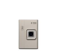 instax mini LiPlay+ Hybrid digital instant film camera and photo printer, with rear 6 x 4 cm LCD screen, sound recording capabilities, Dual cameras - main and wide-angle selfie, Sand Beige