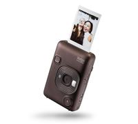 INSTAX mini LiPlay Hybrid instant camera with rear 2.7 inch LCD display screen, Micro SD card slot, USB Type-c charging, Deep Bronze, film sold separ