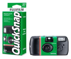 INSTAX QuickSnap V400 Disposable Camera - Green & Black, Green,Black