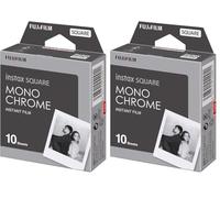 instax SQUARE instant film Monochrome, 10 shot pack, suitable for all instax SQUARE cameras and printers (Pack of 2)