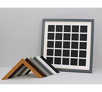 Instax Square Multi Aperture Wooden Photo Frame. Holds Twenty-Five 62mmx62mm sized Photos. 40x40cm. Handmade by art@home in the UK. (43) (Dark Grey Frame)