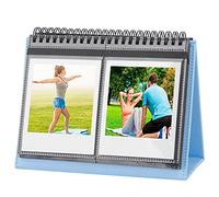 Instax Wide Album for Fujifilm Instax Wide 300 Camera/Instax Link Wide Printer, Polaroid 600 I-Type Film, 64 Photo Albums for Polaroid Now Now+ OneStep2 OneStep+ Camera, 3.5x4.5 Inch Film (Blue)
